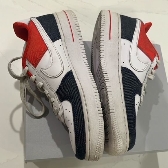 Nike Air Force 1 LV8 KSA (GS) 5 youth kids 6.5 Women Red | White | Blue Navy HTF - Picture 4 of 14